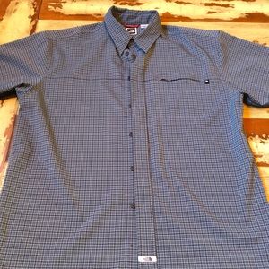 The North Face ss XL performance blue/black